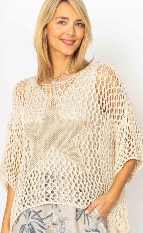 Jente | Elegant Knitted Stars Shirt